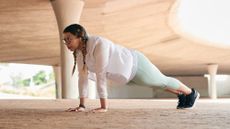 Woman holding a plank