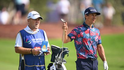 Thorbjorn Olesen and his caddie Dominic Bott at the 2024 DP World Tour Championship