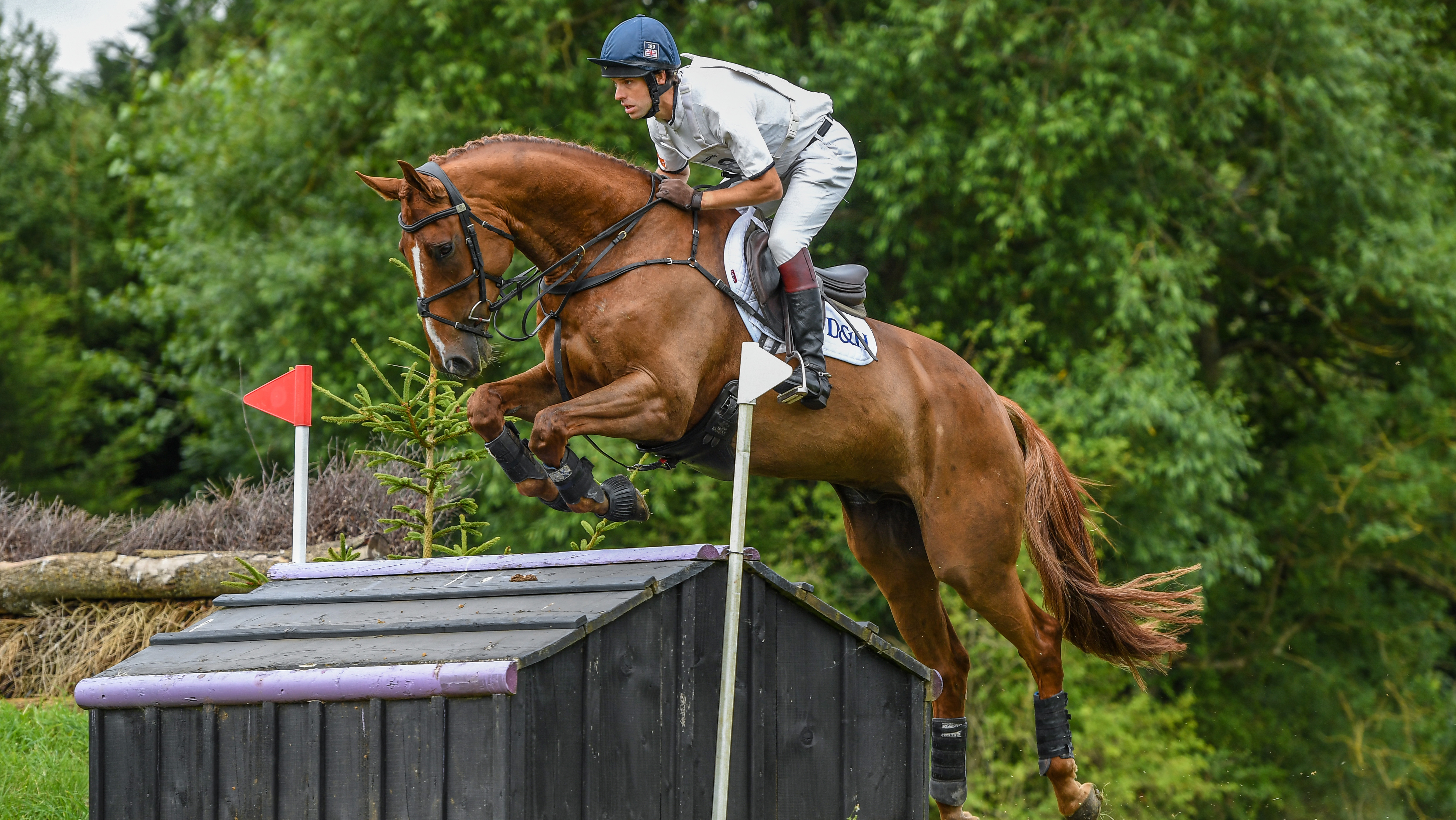 Harry Meade and Merrywell Tradition at Aston-le-Walls in July 2020.