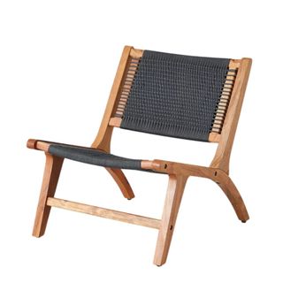 Rope Weave Indoor Outdoor Wood Accent Chair