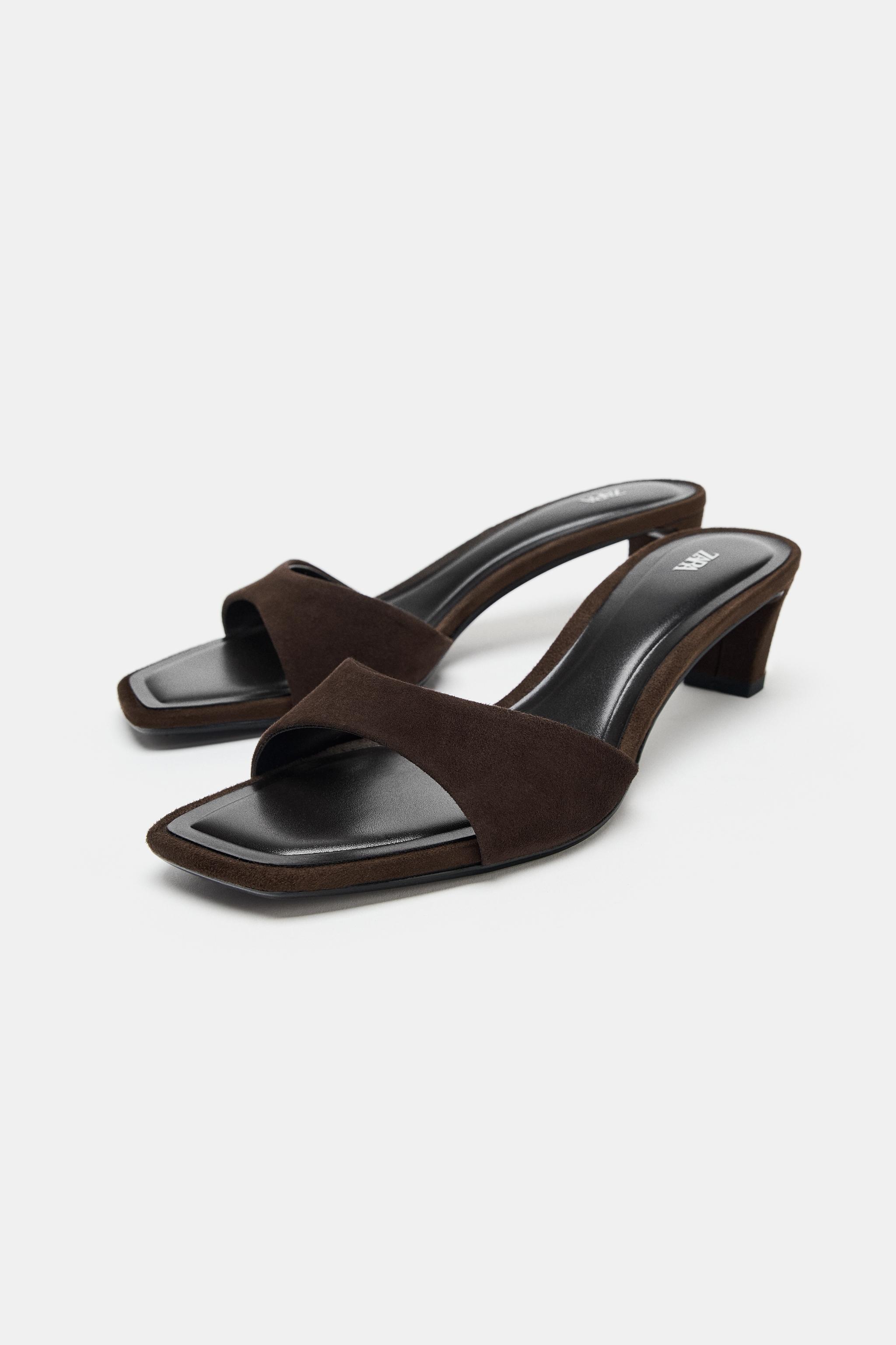 Suede Heeled Sandals