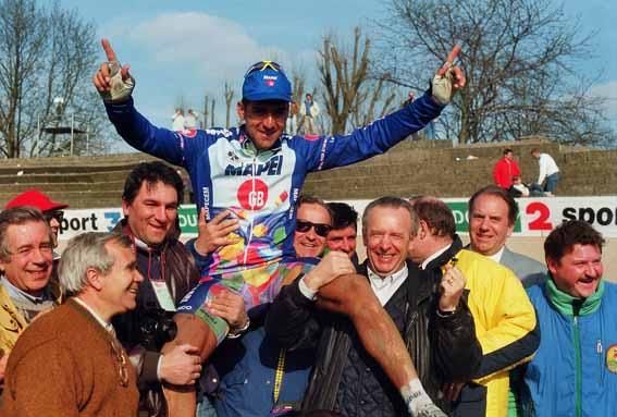 Franco Ballerini's 1995 win delighted his legions of fans.