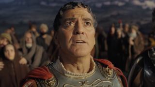 Baird Whitlock (George Clooney) is on set in Hail, Caesar!