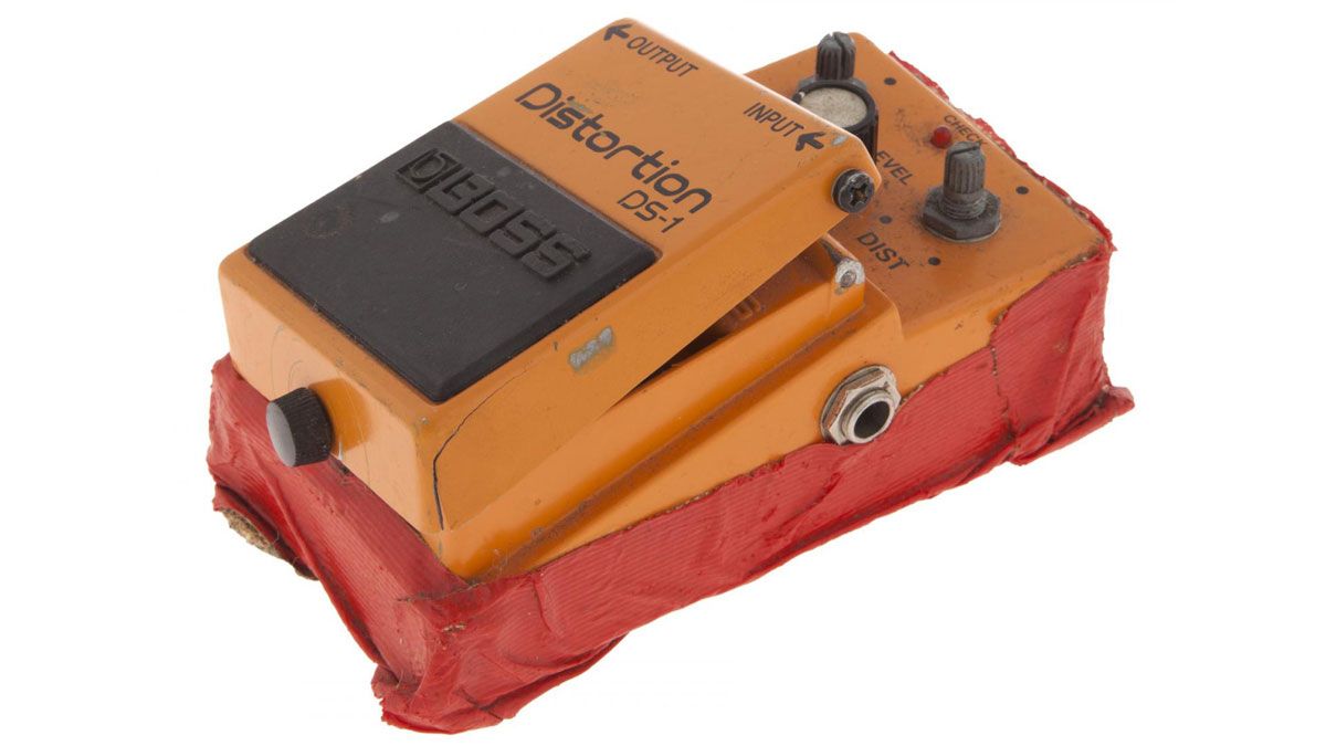 Kurt Cobain's battered Boss DS-1 distortion pedal sells for $9,000 ...