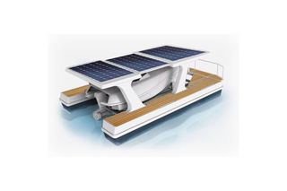 Faro Boat electric speedboat solar dock concept