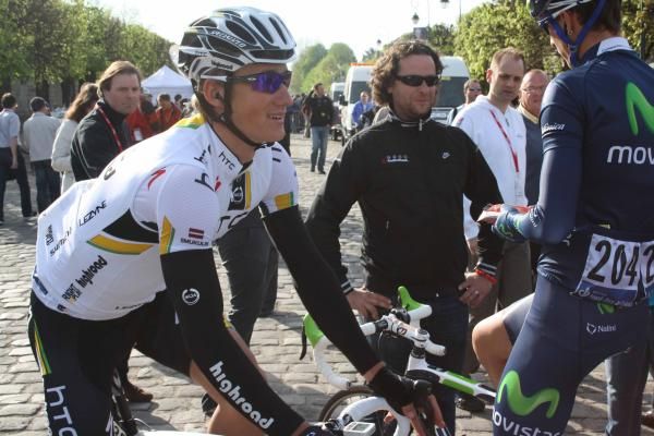 Gatis Smukulis (HTC-Highroad) looks forward to a day on the cobbles.