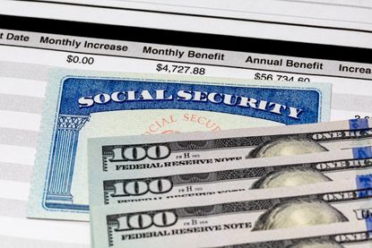 Photo of $100 bills and a Social Security card