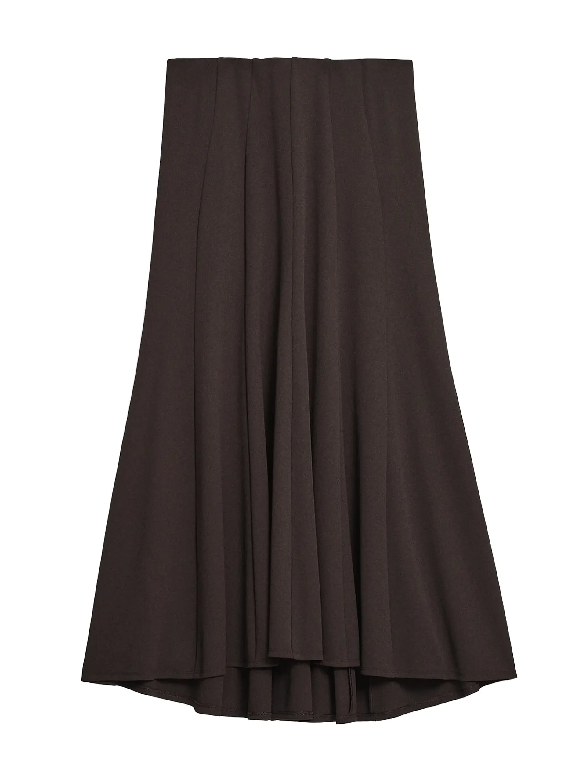 Fluted Seam Midi-Skirt