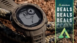 Garmin Instinct Tactical watch on pile of rope