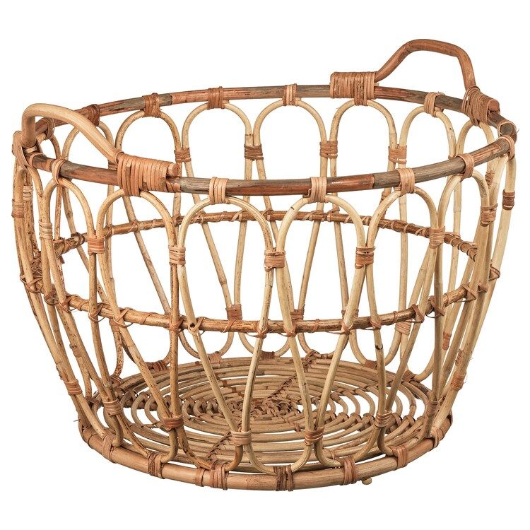 Rattan storage basket