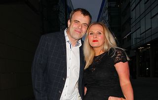 Simon Gregson and his wife Emma on a night out