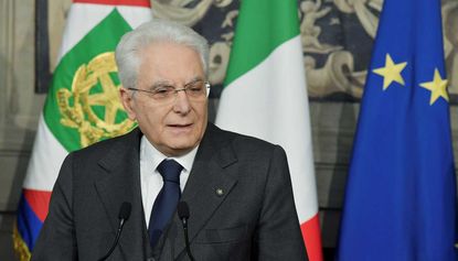 Italian President Sergio Mattarella announces the end of talks to form a coalition government
