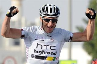 Mark Renshaw (HTC-Highroad) takes stage four of the Tour of Qatar