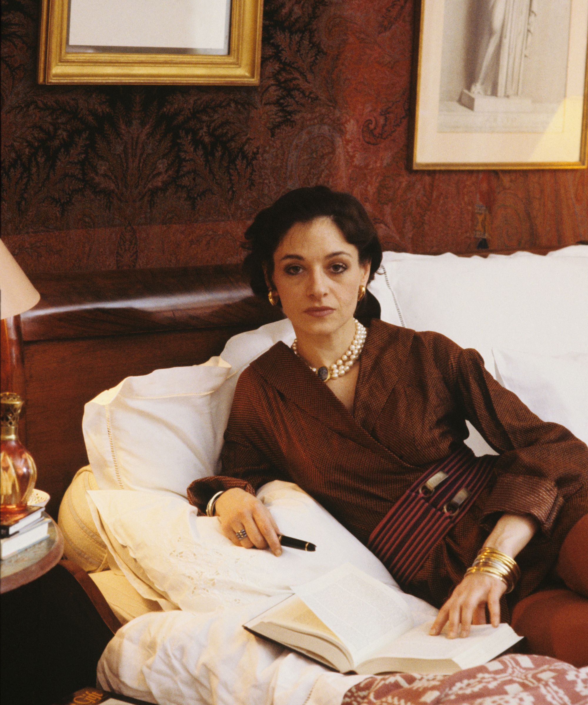 joan juliet buck in her red bedroom