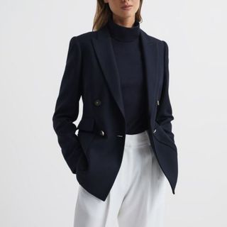 Reiss Larsson Blazer double breasted in navy