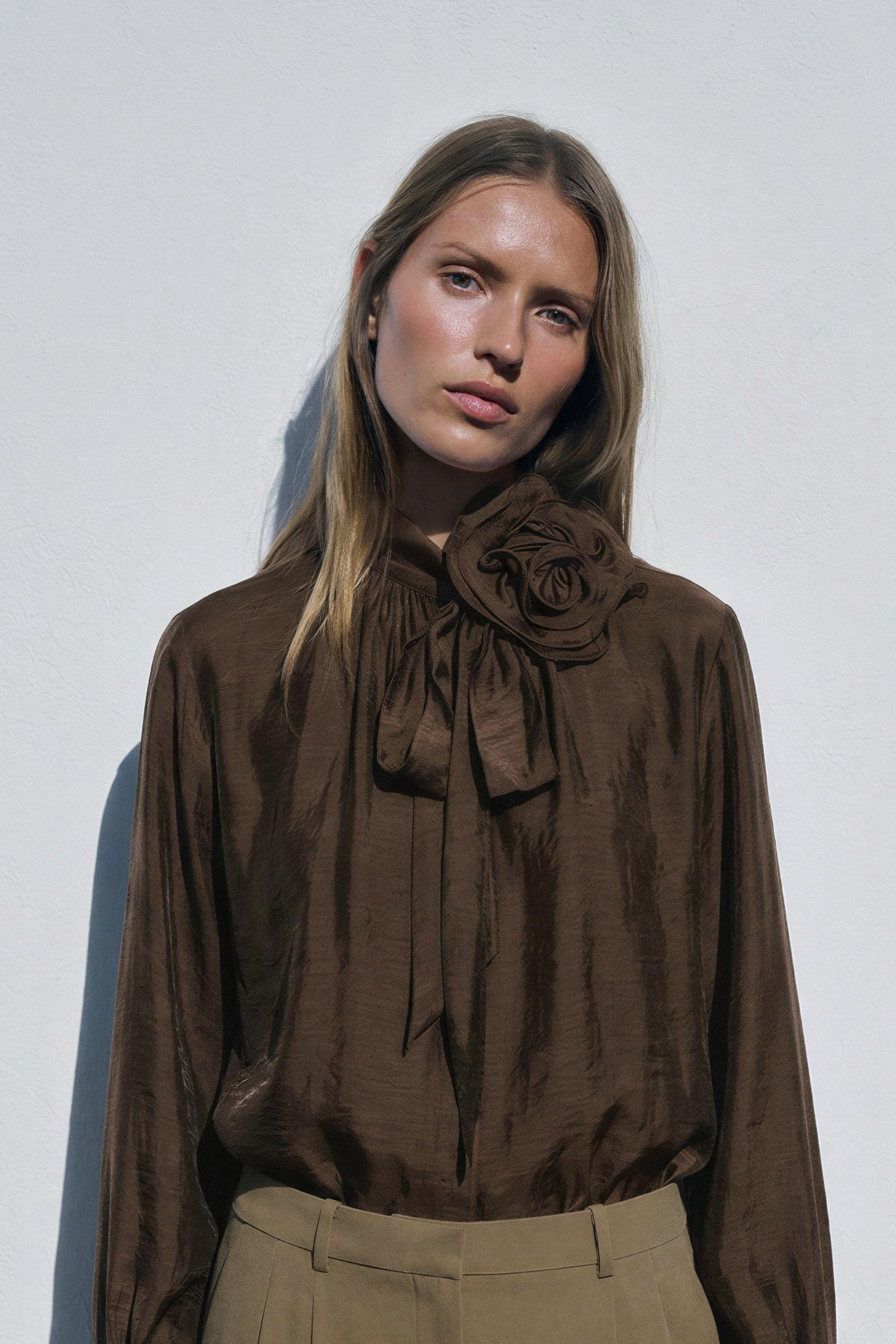 Floral Blouse - Brown - Xs