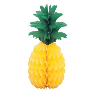 pineapple paper decoration with yellow and green