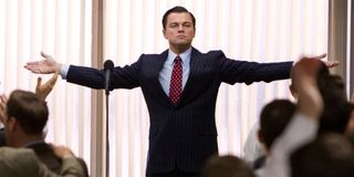 Leonardo DiCaprio as Jordan Belfort in Wolf of Wall Street