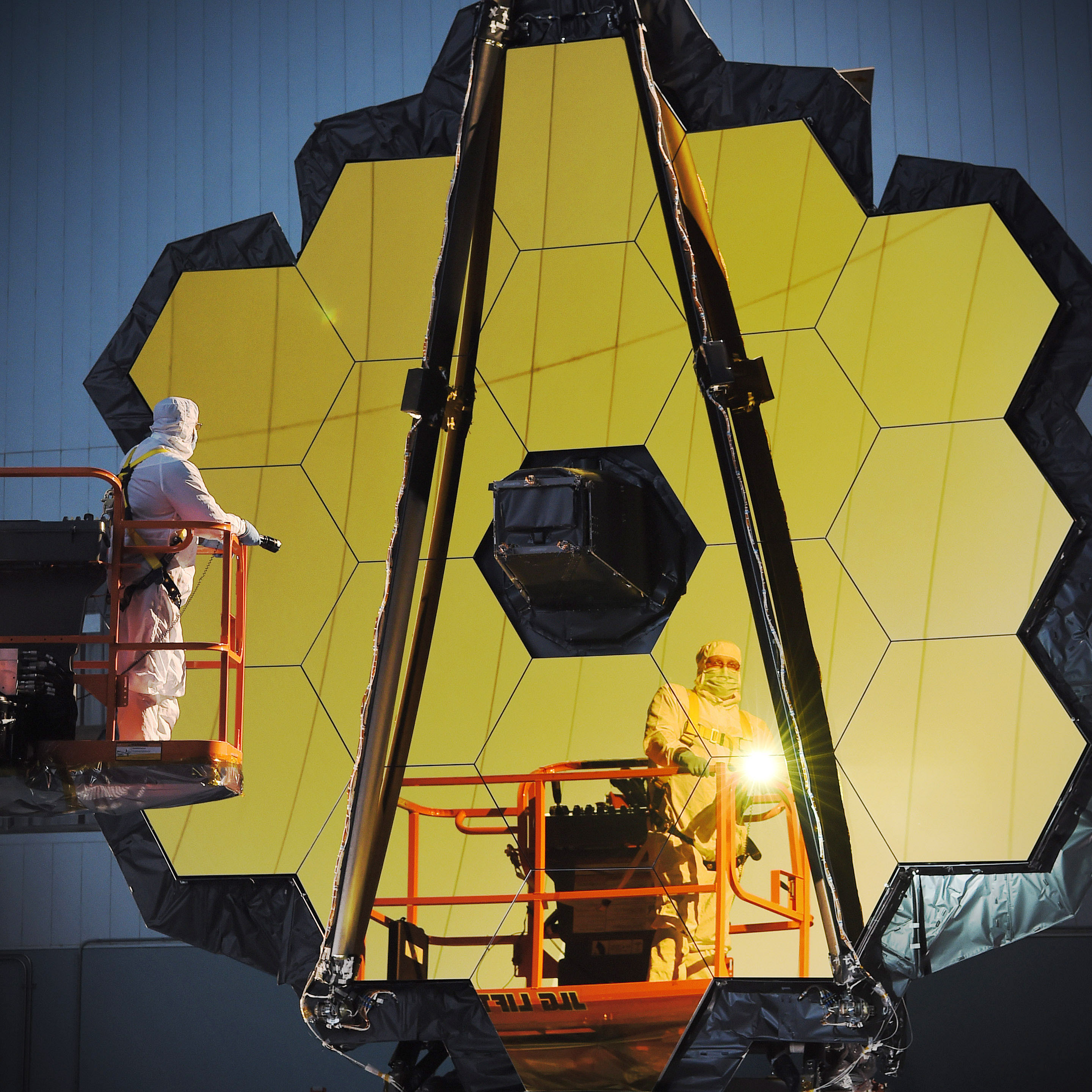 TV tonight The primary mirror of the James Webb Telescope.