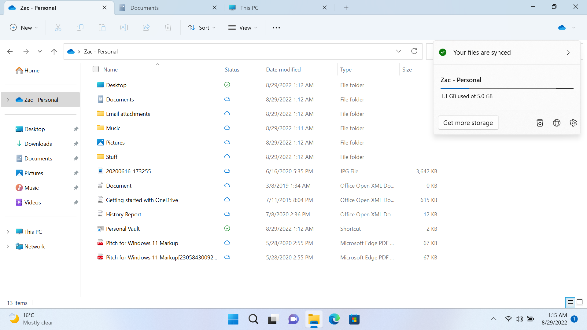 Windows 11 22H2 File Explorer OneDrive Updates