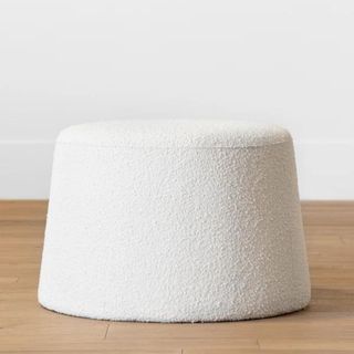 A sculptural boucle ottoman from McGee & Co.