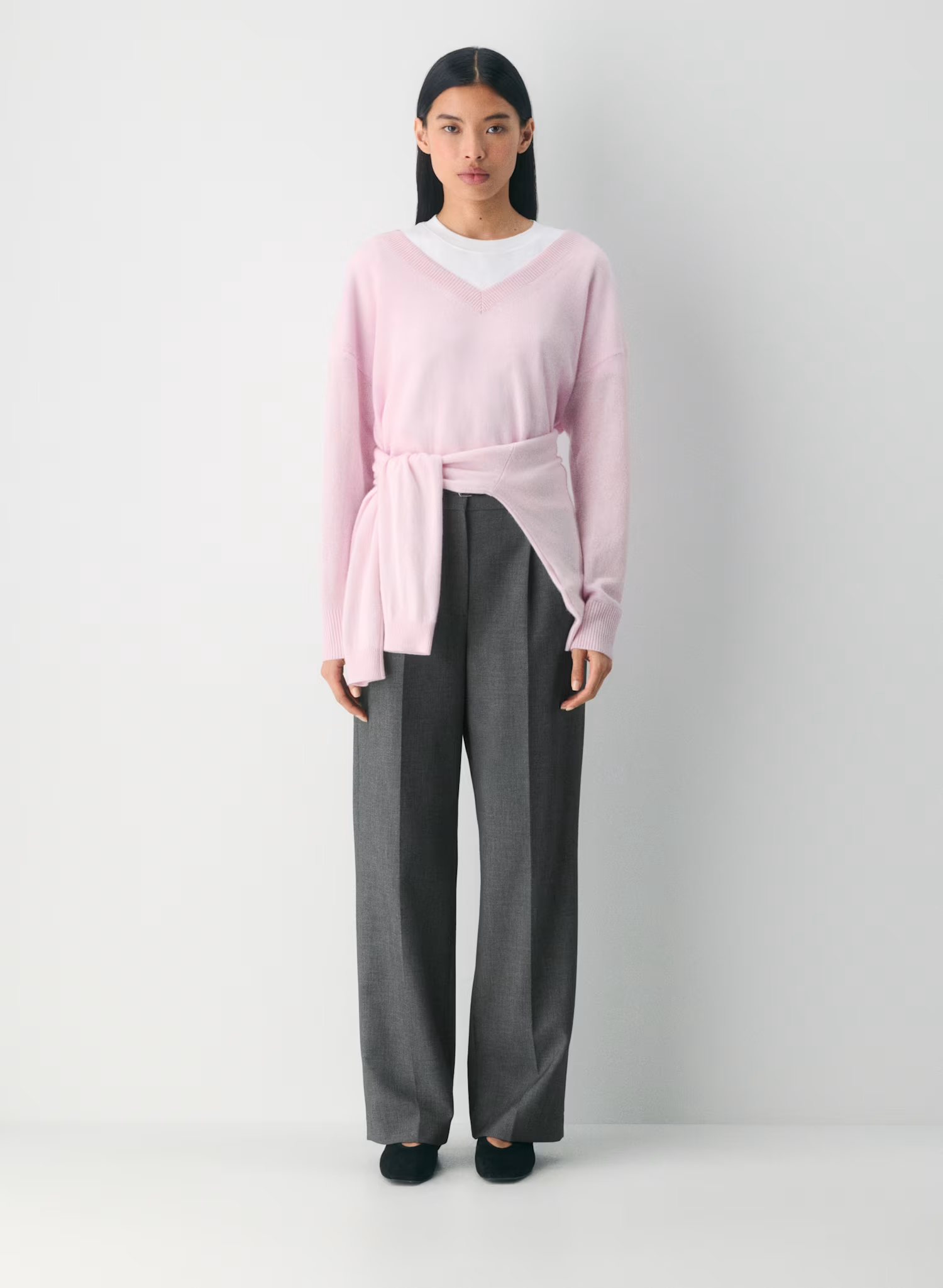 Aritzia, Feather Cashmere Relaxed V-Neck Sweater (Was $148)
