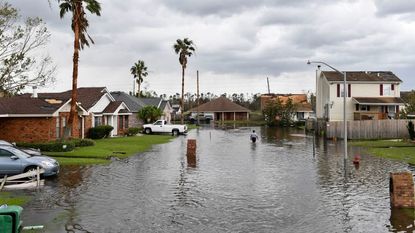 Flood waters in Louisiana after Hurricane Ida.