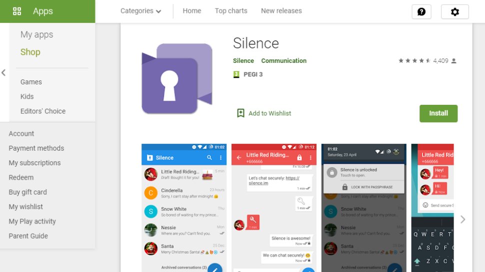 Silence website screenshot