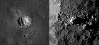 Lunar Reconnaissance Orbiter photo resolution gathers 100 pixels, allowing researchers to see detailed craters and individual boulders.