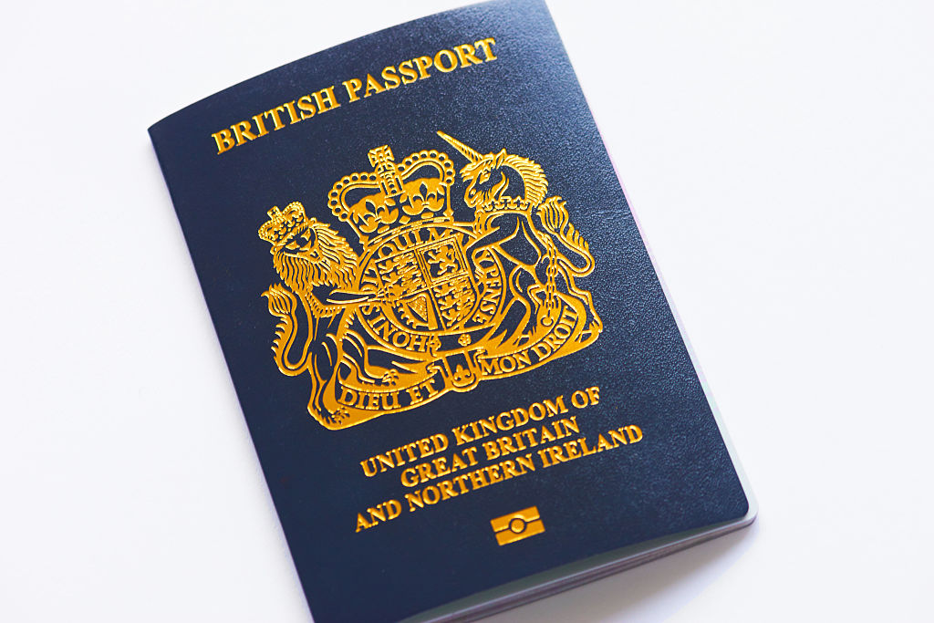 Um passaporte do Reino Unido