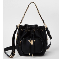 SAVE: River Island black chain strap bucket bag