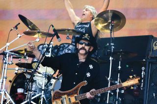 Mikkey and Lemmy at the British Summer Time Festival in 2014 – loving every minute ￼