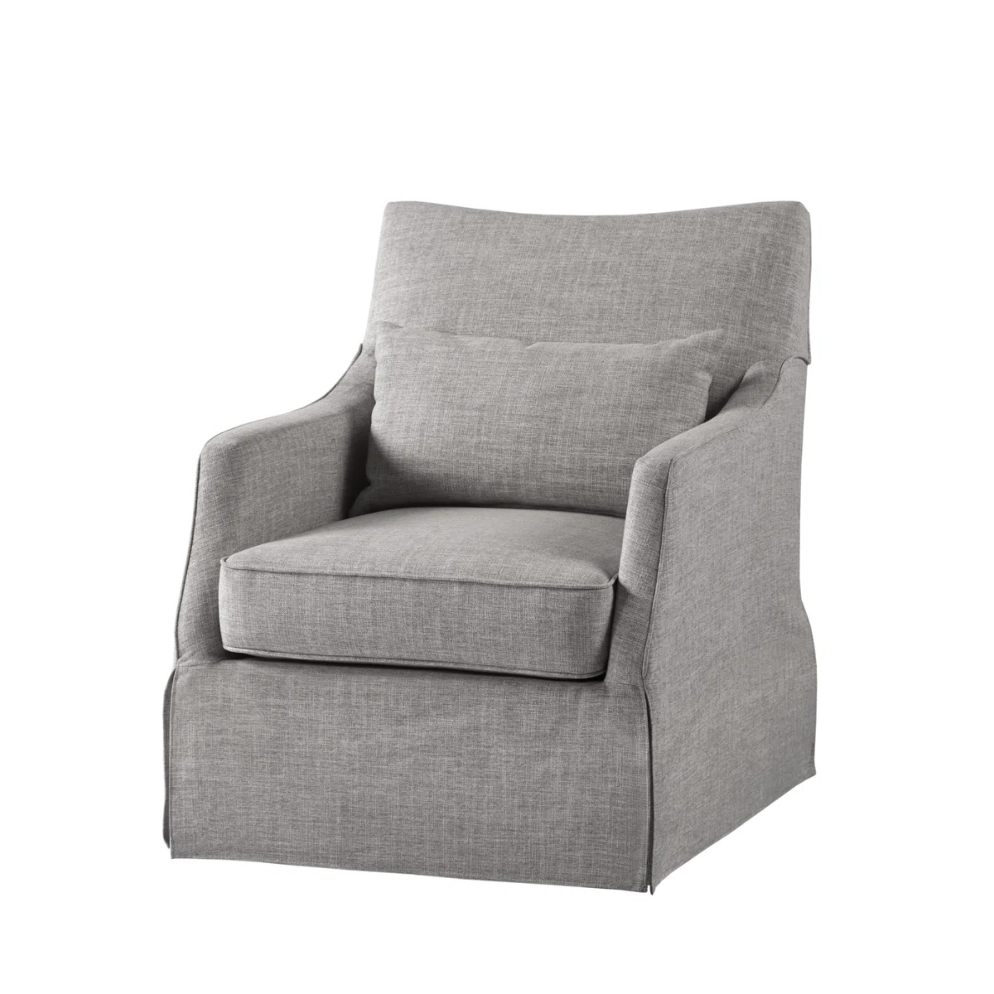 a gray swivel chair
