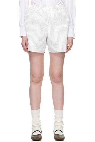 Recto, Off-White Nep Stripe Shorts