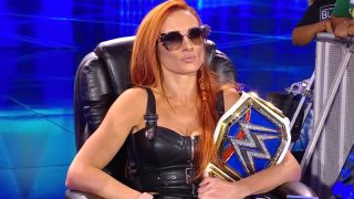 Becky Lynch with her Women's Championship Belt