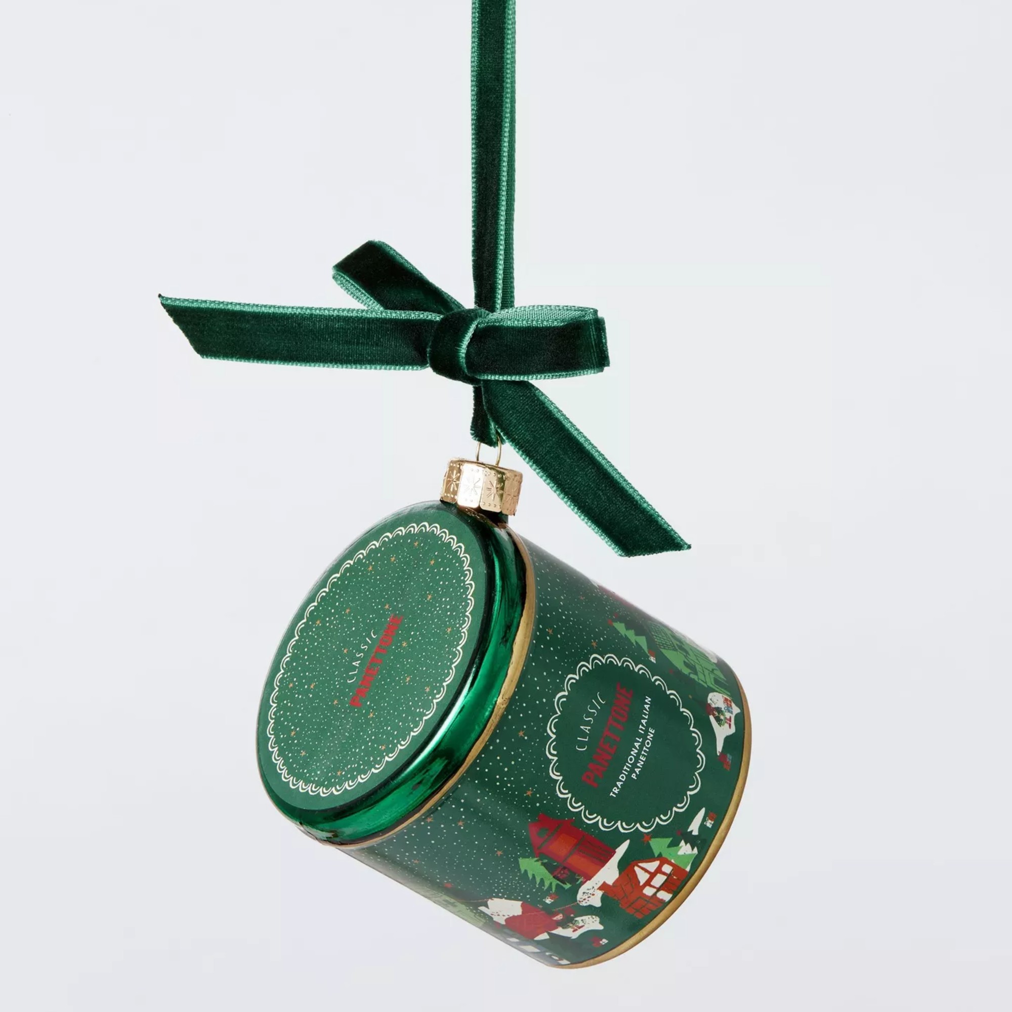 John Lewis Curate &amp;amp; Collect Panettone Tin Bauble, Green
