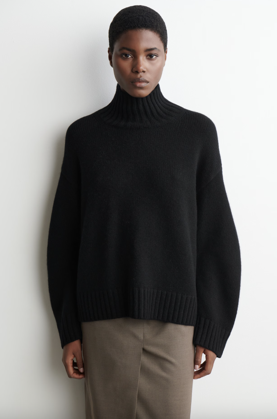 Cos, Cashmere Funnel-Necked Sweater 