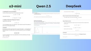 o3-mini vs Qwen 2.5 vs DeepSeek screenshot