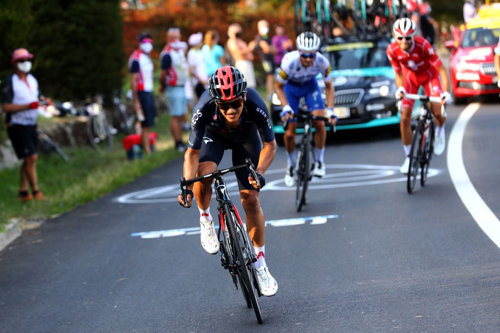 VILLARDDELANS FRANCE SEPTEMBER 15 Richard Carapaz of Ecuador and Team INEOS Grenadiers during the 107th Tour de France 2020 Stage 16 a 164km stage from La TourDuPin to VillardDeLans 1152m Auberge de la Cte 2000 TDF2020 LeTour on September 15 2020 in VillardDeLans France Photo by Michael SteeleGetty Images