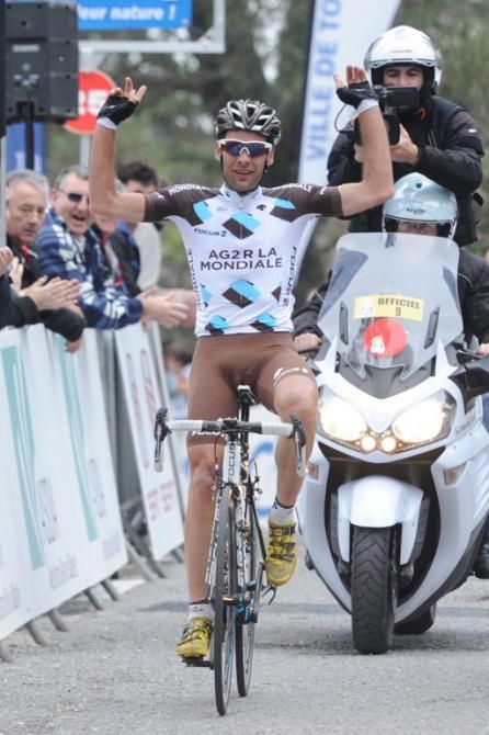 Jean-Christophe Peraud (AG2R La Mondiale) won the Tour M&eacute;diterran&eacute;en stage to Mont Faron for the second straight year