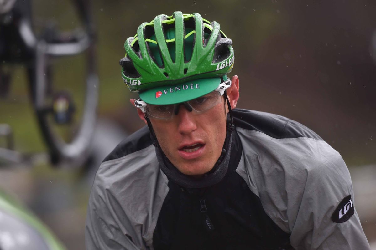 Pierre Rolland (Europcar) before pulling out of the race