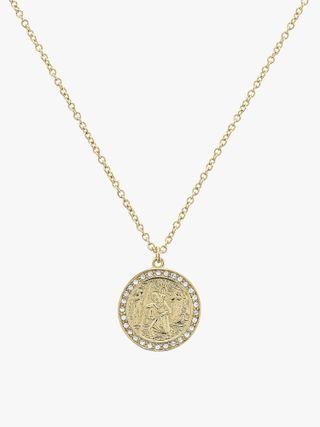 Gold plated St Christopher Pendant Necklace, £55, Melissa Odabash at John Lewis & Partners