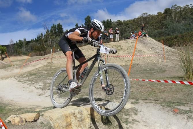 Dirk Peters in third in the U23 race