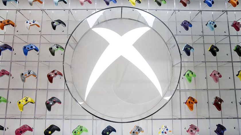 Microsoft Corp. Xbox Design Lab controllers are displayed during E3