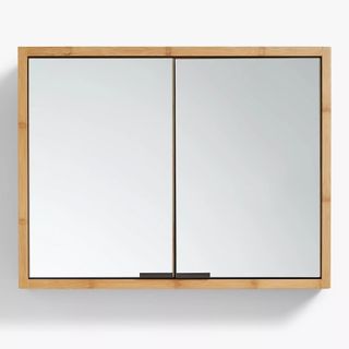 John LewisChevron Double Mirrored Bathroom Cabinet