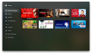 New Apple TV interface: library