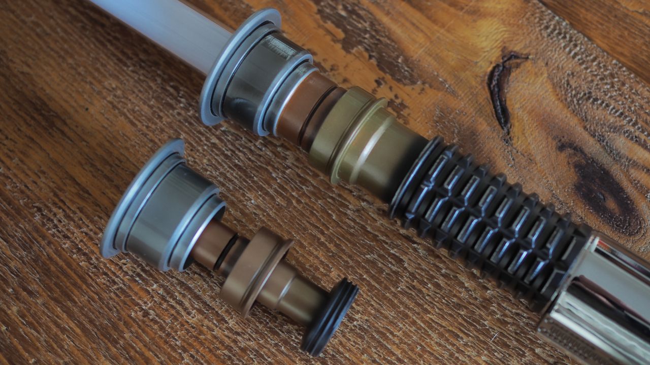 Closeup looks at the Obi-Wan Kenobi Force FX Elite Lightsaber
