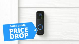 Blink Video Doorbell attached to a white wall