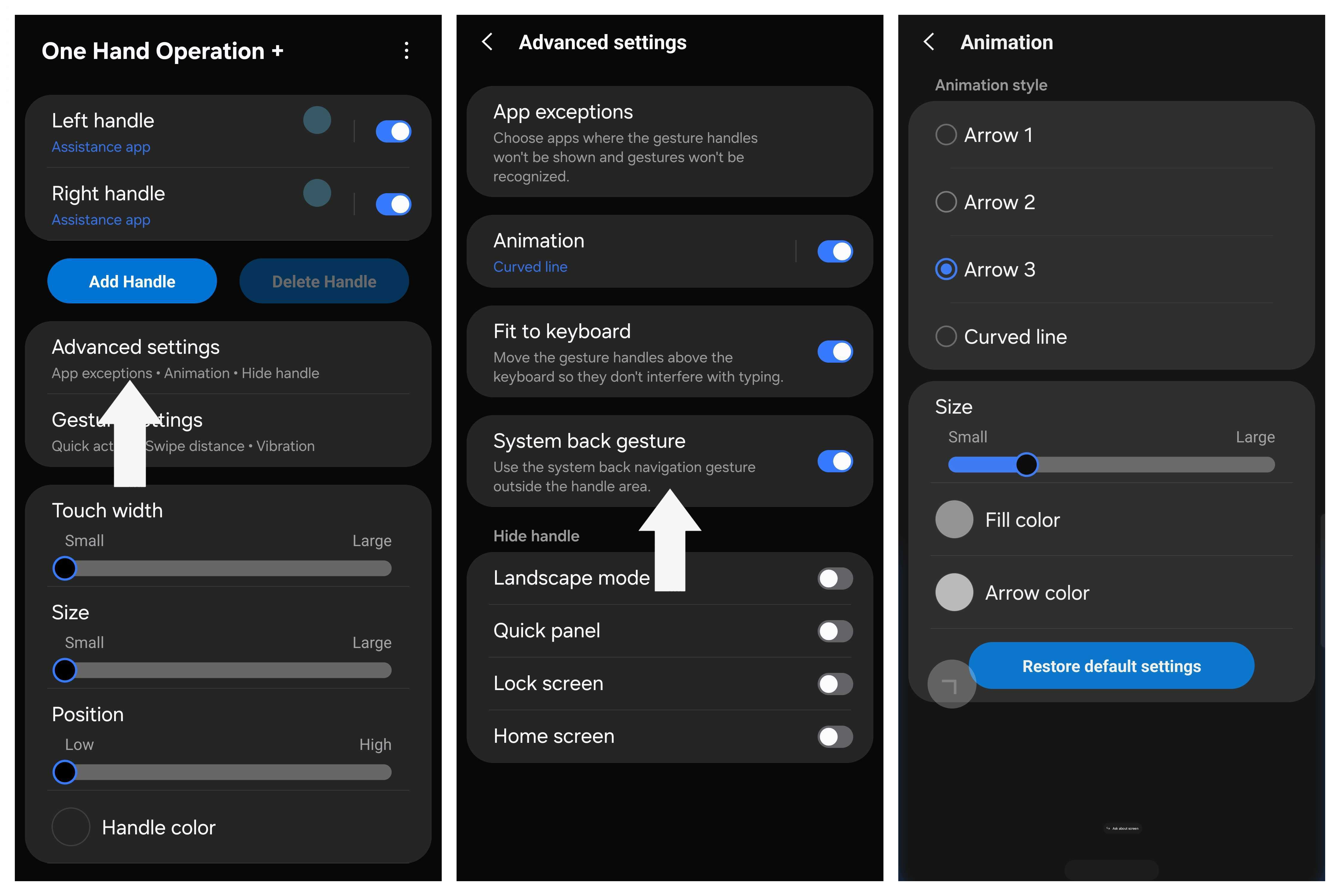 Create an Assistant swipe gesture using One Hand Operation Plus in the Samsung Good Lock app