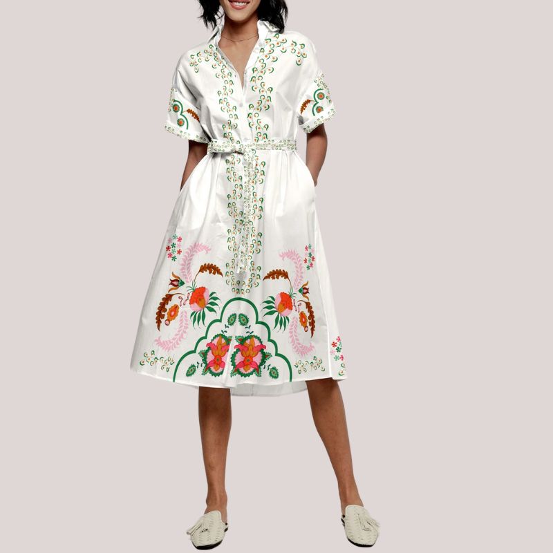 Image of white shirt dress